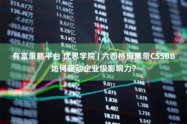 有富策略平台 优思学院 | 六西格玛黑带CSSBB如何驱动企业级影响力？
